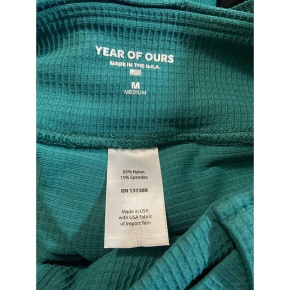 NEW Year of Ours | Turquoise Leggings Anthropologie Sz M - Picture 9 of 9